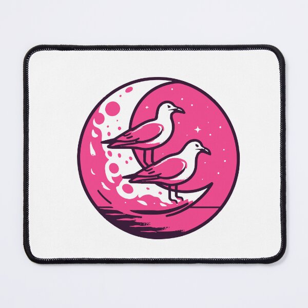 Item preview, Pink Moon with Two Birds designed and sold by GRASTORE.