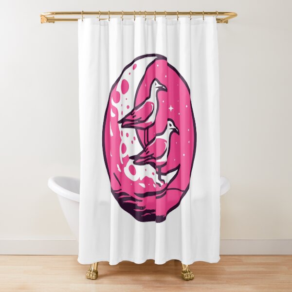 Item preview, Pink Moon with Two Birds designed and sold by GRASTORE.