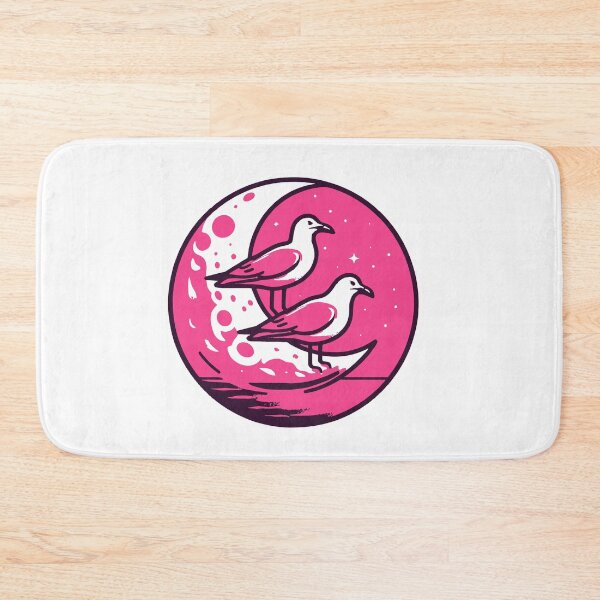 Item preview, Pink Moon with Two Birds designed and sold by GRASTORE.