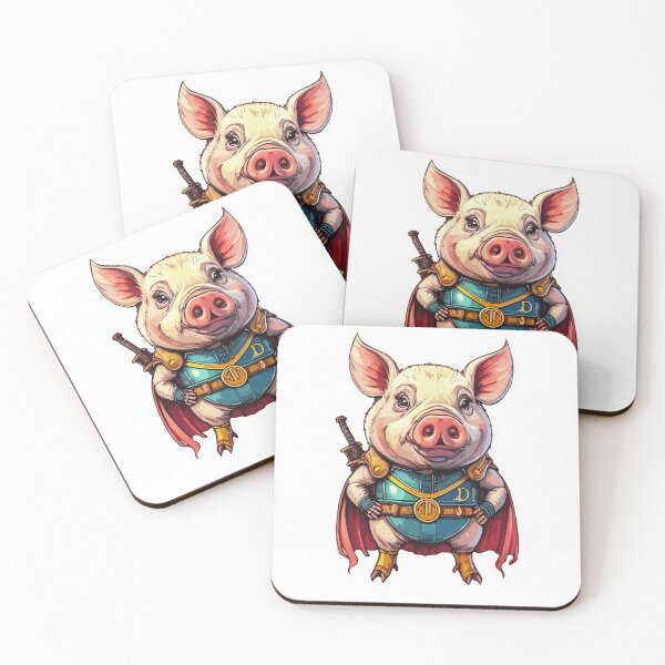 Item preview, MY FRIENDLY PIG IS A SUPER HERO designed and sold by NebulaWhimsy.