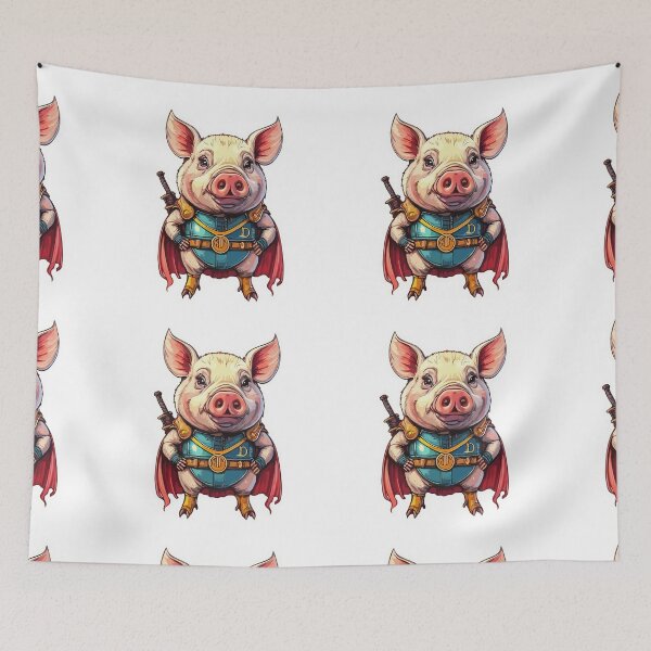 Item preview, MY FRIENDLY PIG IS A SUPER HERO designed and sold by NebulaWhimsy.