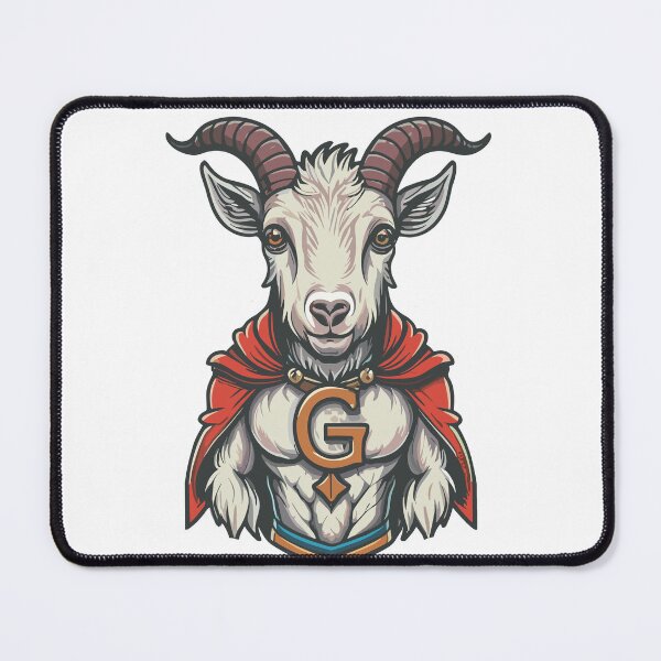 Item preview, MY FRIENDLY GOAT IS A SUPER HERO designed and sold by NebulaWhimsy.