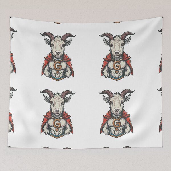 Item preview, MY FRIENDLY GOAT IS A SUPER HERO designed and sold by NebulaWhimsy.