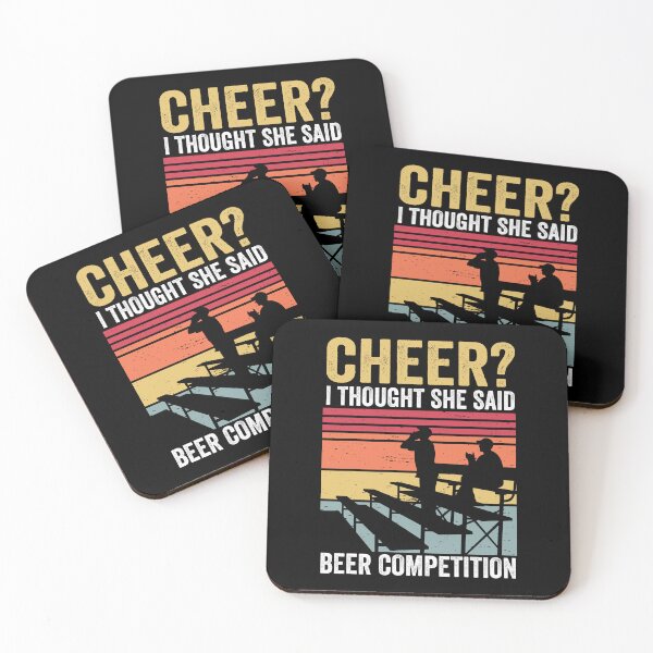 Item preview, Cheer Dad Cheerleader I Thought She Said Beer Competition designed and sold by NovaPixelArtCo.