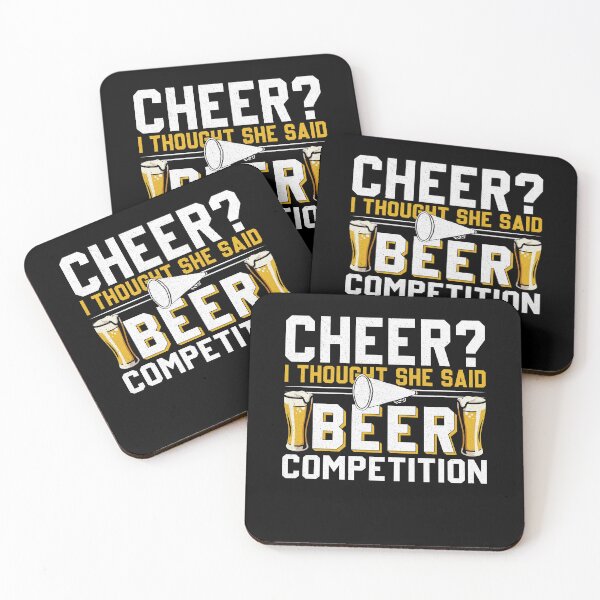 Item preview, Cheer Dad Cheerleader I Thought She Said Beer Competition designed and sold by NovaPixelArtCo.