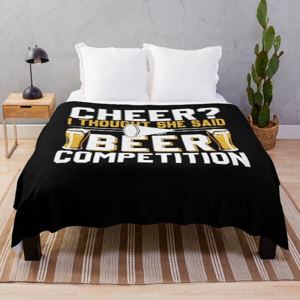 Item preview, Cheer Dad Cheerleader I Thought She Said Beer Competition designed and sold by NovaPixelArtCo.