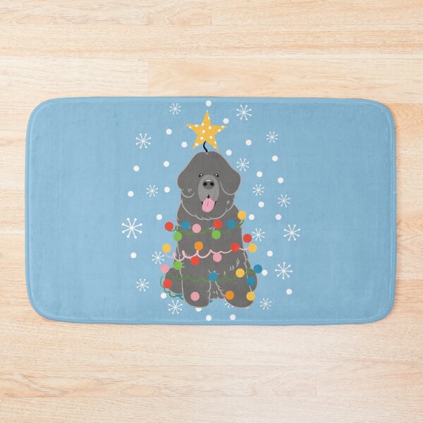 Item preview, Gray Newfie Newfoundland Dog Christmas Tree  designed and sold by Lulupainting.
