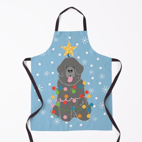 Item preview, Gray Newfie Newfoundland Dog Christmas Tree designed and sold by Lulupainting.