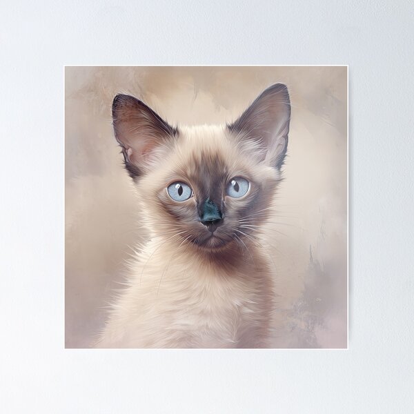 Item preview, Siamese Kitten Portrait 02 designed and sold by Elisabeth Lucas.