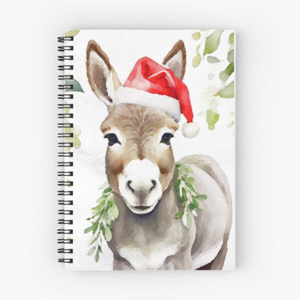 Item preview, Christmas Donkey Watercolour  designed and sold by NikkiBear67.