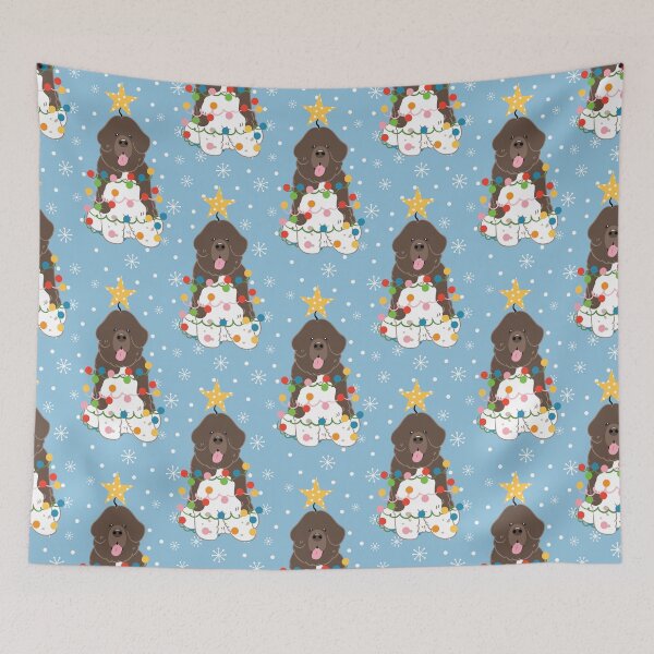 Item preview, Newfie Newfoundland Dog Christmas Tree - Brown White 1  designed and sold by Lulupainting.