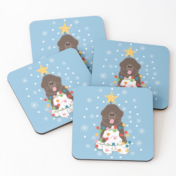 Item preview, Newfie Newfoundland Dog Christmas Tree - Brown White 1  designed and sold by Lulupainting.