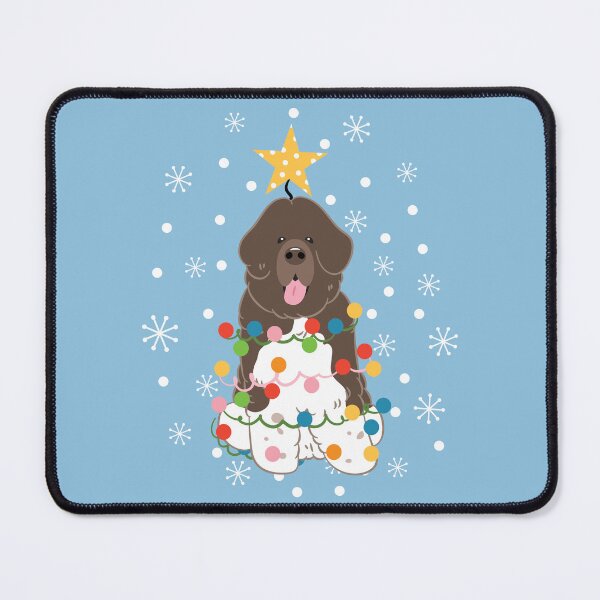 Item preview, Newfie Newfoundland Dog Christmas Tree - Brown White 1 designed and sold by Lulupainting.