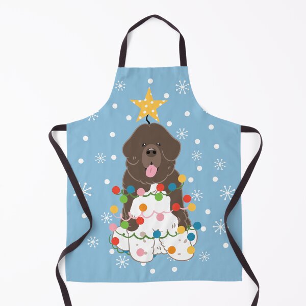 Item preview, Newfie Newfoundland Dog Christmas Tree - Brown White 1 designed and sold by Lulupainting.