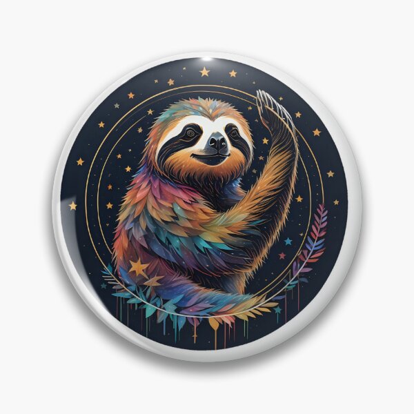 Item preview, Abstract Geometric Sloth Hanging from the Stars #1 designed and sold by Qlutique.