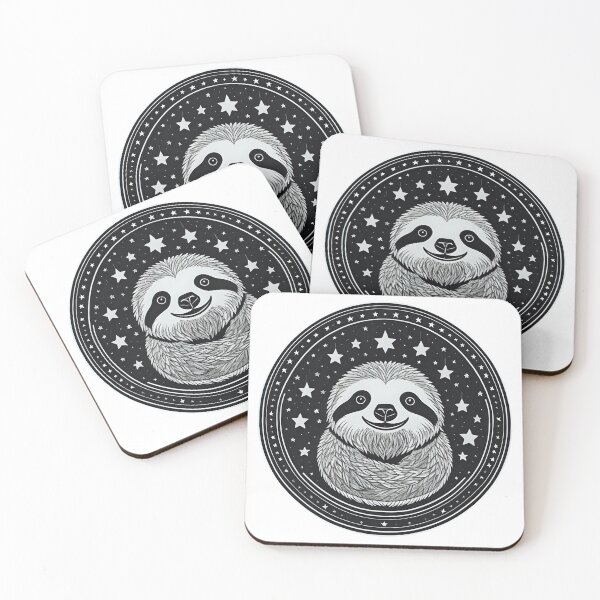 Item preview, Abstract Geometric Sloth Hanging from the Stars #3 designed and sold by Qlutique.