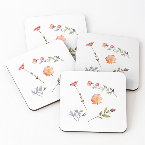 Item preview, Small Watercolor Flowers designed and sold by ReverseBleach.