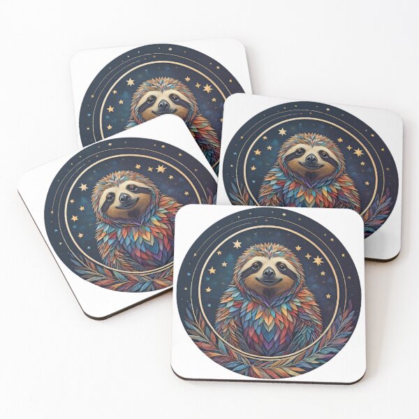 Item preview, Abstract Geometric Sloth Hanging from the Stars #5 designed and sold by Qlutique.