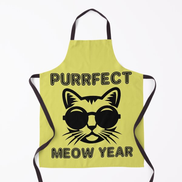 Item preview, Purrfect Meow Year - Cool Cat Wearing Sunglasses ready for New Year's Eve Party (Black Design) designed and sold by Spiprinto.