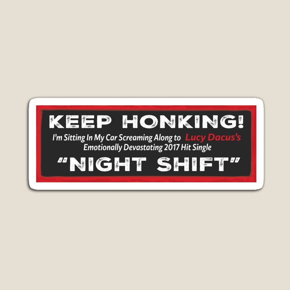 Lucy Dacus Night Shift Lyrics Banner Sticker for Sale by littlesigns