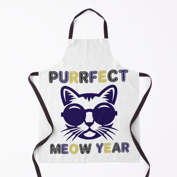 Item preview, Purrfect Meow Year - Cool Cat Wearing Sunglasses ready for New Year's Eve Party (Multi-Color Dark Design) designed and sold by Spiprinto.