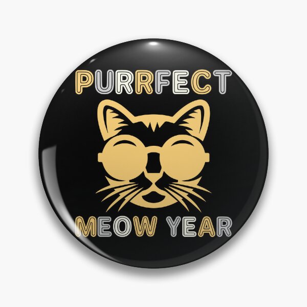 Item preview, Purrfect Meow Year - Cool Cat Wearing Sunglasses ready for New Year's Eve Party (Multi-Color Light Design) designed and sold by Spiprinto.