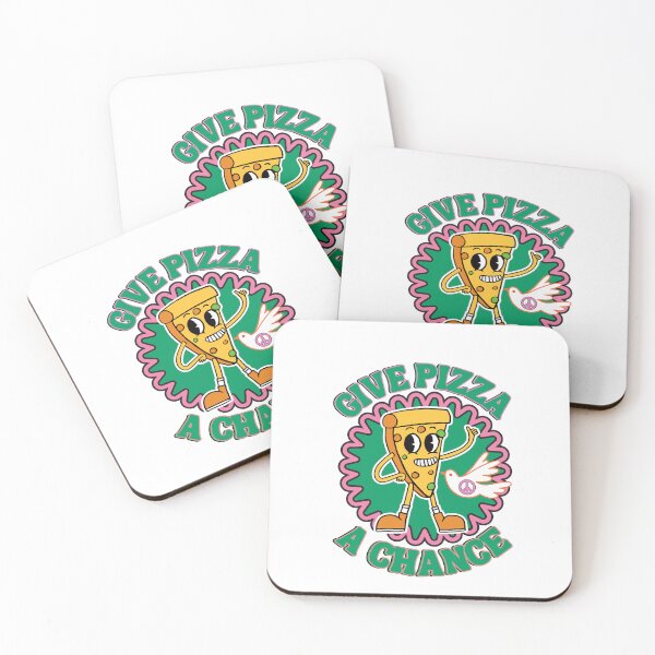 Item preview, Give pizza a chance, funny retro slice of pizza designed and sold by BritishDelights.