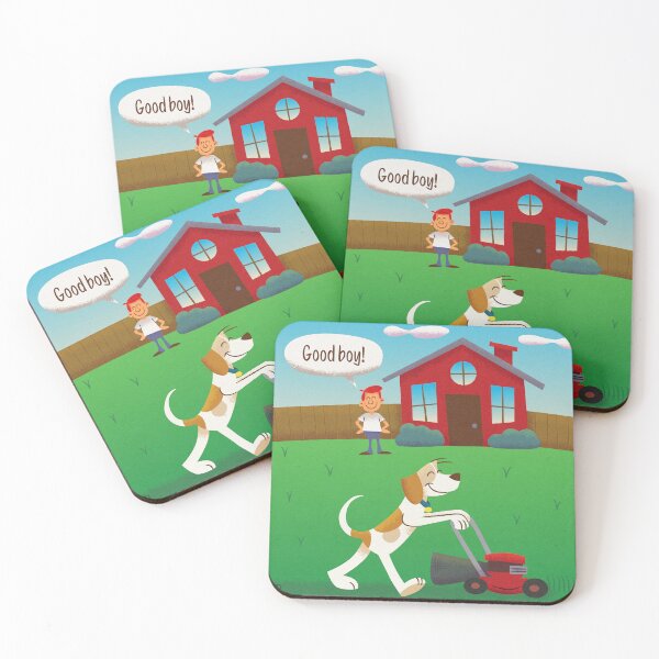 Item preview, Dog Mows the Lawn designed and sold by Dave Leeds.