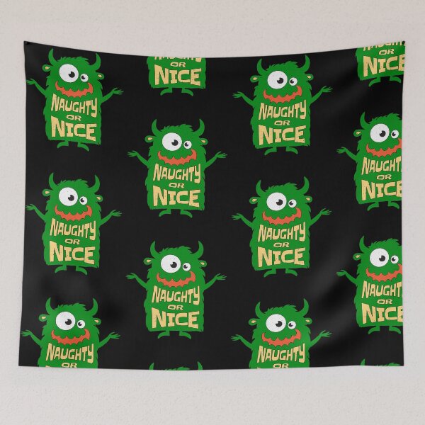 Item preview, Green Christmas Monster - Naughty or Nice designed and sold by aylastyle.