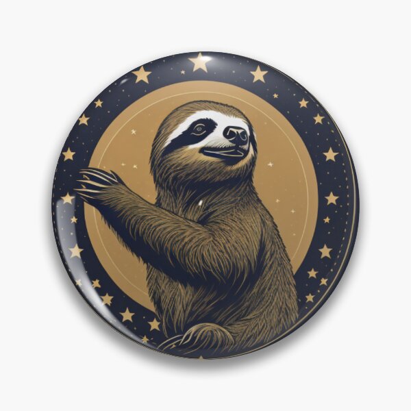 Item preview, Geometric Sloth Hanging from the Stars #1 designed and sold by Qlutique.