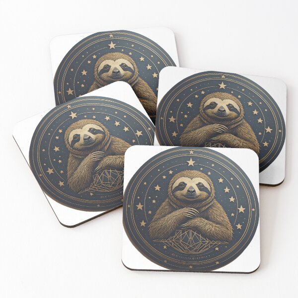 Item preview, Geometric Sloth Hanging from the Stars #4 designed and sold by Qlutique.