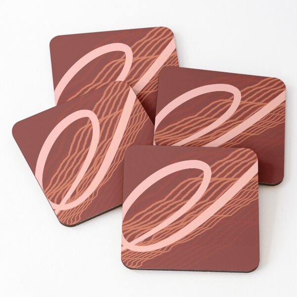Item preview, "Blindsided Dancing Stripes" Red Orange Pink Abstract Wavy Lines designed and sold by pngrktes-art.
