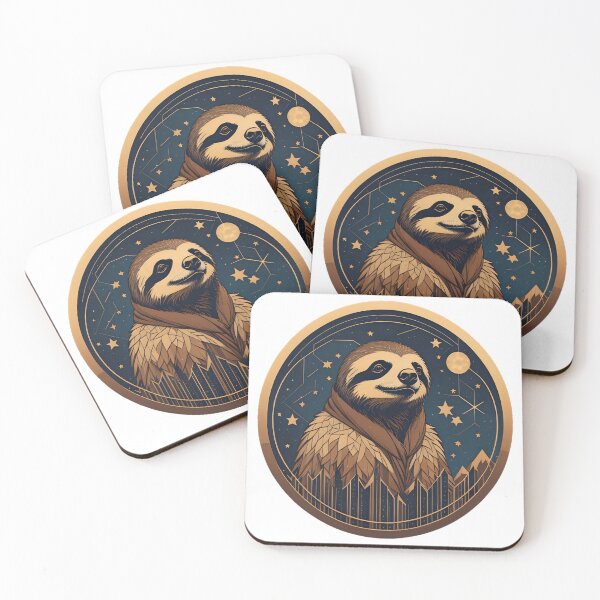 Item preview, Geometric Sloth Hanging from the Stars #5 designed and sold by Qlutique.