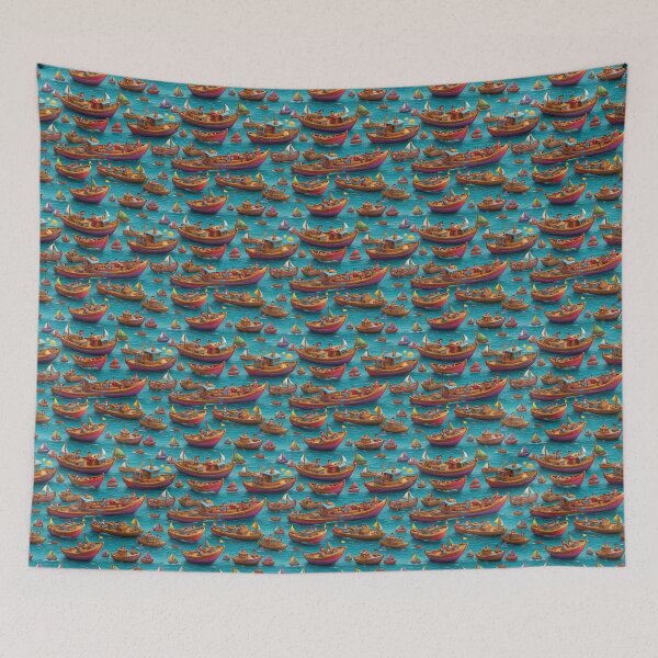 Item preview,  FUN CARTOON BOAT PATTERN designed and sold by NAG5089A.