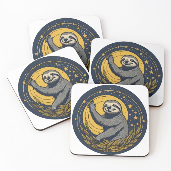 Item preview, Pop Art Geometric Sloth Hanging from the Stars #3 designed and sold by Qlutique.