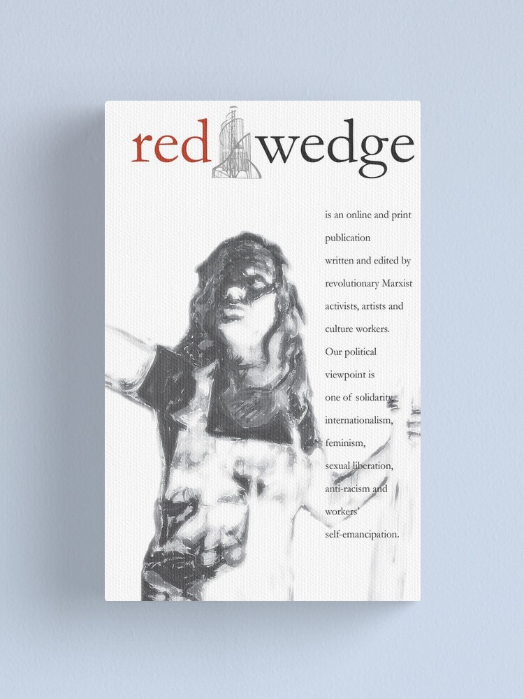 Thumbnail 2 of 3, Canvas Print, Red Wedge Poster designed and sold by Red-Wedge.