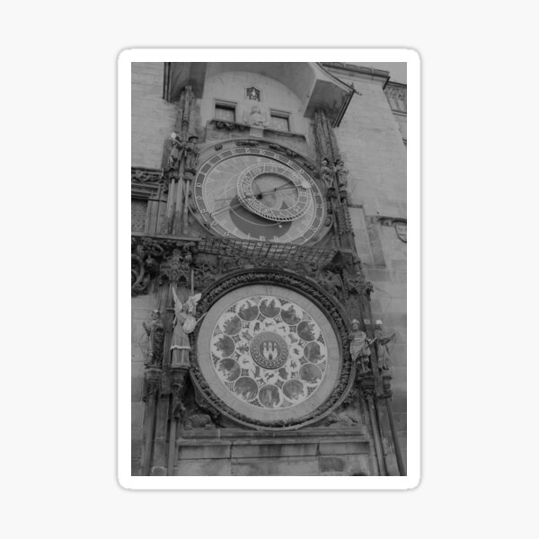 Aperçu de l'œuvre Tour de l'horloge de Prague BW créée et vendue par StefNomadLife.
