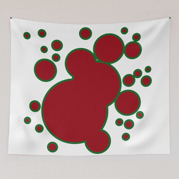 Item preview, Red and Green Circle and Abstract Shapes  designed and sold by atroffire.