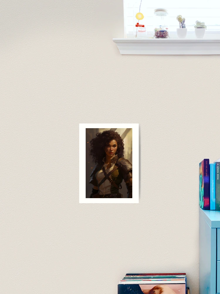 Thumbnail 2 of 3, Art Print, Curly Ranger - Custom Character Portrait designed and sold by RaccoolDesign.