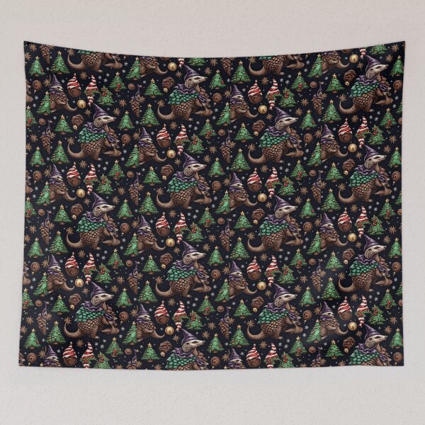 Item preview, dark witch pangolin Christmas pattern designed and sold by Storiesforyou.