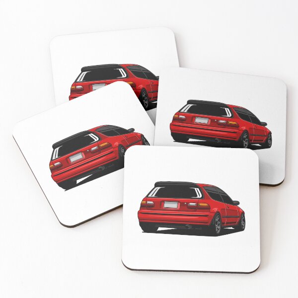 Item preview, Honda Civic EG Back View designed and sold by vektoranda.