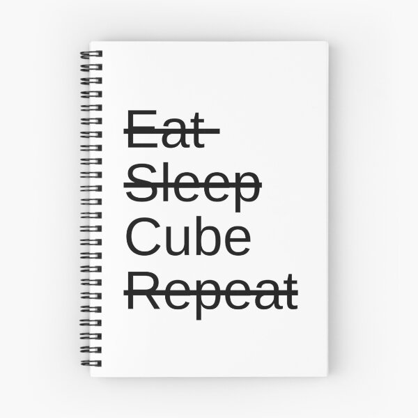 Item preview, Eat, sleep, cube, repeat - Strikethrough designed and sold by CowJez.
