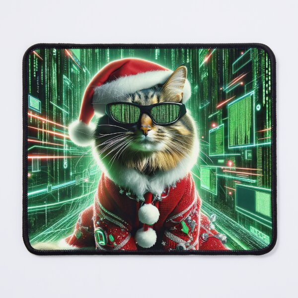 Item preview, Cyber Cat Santa designed and sold by MagicStrawberry.