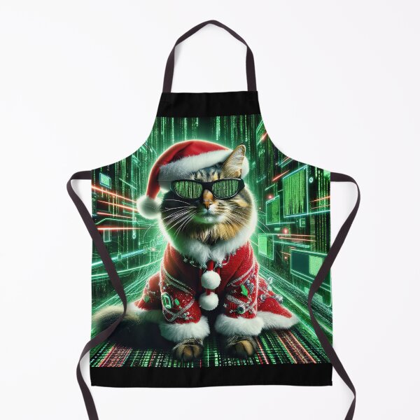 Item preview, Cyber Cat Santa designed and sold by MagicStrawberry.