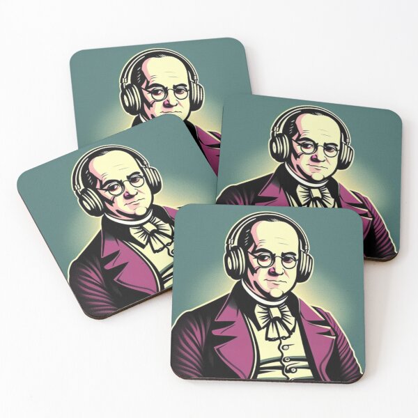 Item preview, Money Moves Ben Franklin Retro Headphones designed and sold by musicgeniusart.