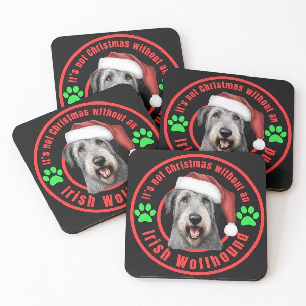 Item preview, It's Not Christmas Without an Irish Wolfhound designed and sold by RhondaLily.