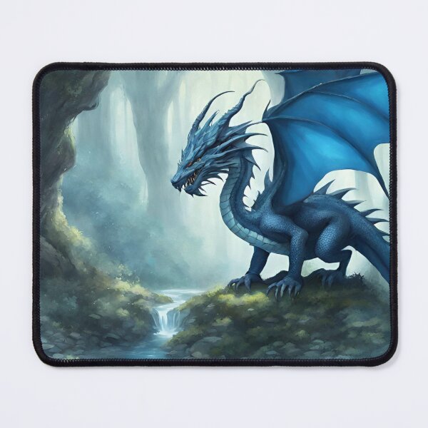 Item preview, Artwork Blue Dragon Enchanted Forest designed and sold by FantasyMountain.