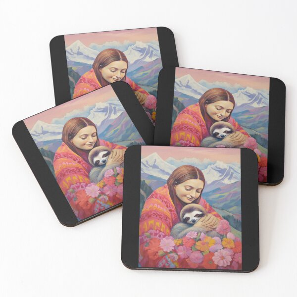 Item preview, Girl Holding Baby Sloth designed and sold by CamilleNorris.