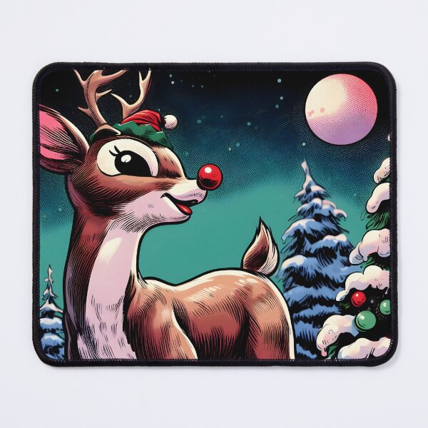 Item preview, Illuminate the Holidays: Whimsical Rudolph the Red-Nosed Reindeer Art for Festive Christmas Prints and Joyful Decor! designed and sold by InsaneLEDP.