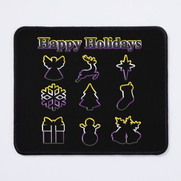 Item preview, LGBT Cookie cutters Happy Holidays Non Binary Pride 2 designed and sold by TheirChoice.